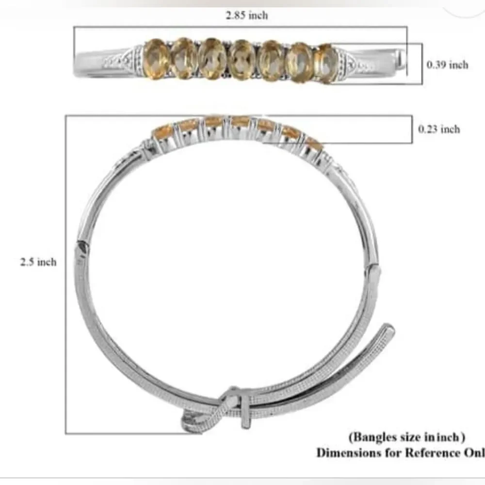 Brazilian Citrine Bangle Bracelet